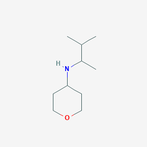 molecular formula C10H21NO B12316247 N-(3-methylbutan-2-yl)oxan-4-amine 