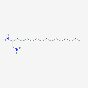 molecular formula C16H36N2 B1231628 Hexadecane-1,2-diamine CAS No. 13880-36-9