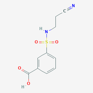 molecular formula C10H10N2O4S B12316381 3-[(2-Cyanoethyl)sulfamoyl]benzoic acid CAS No. 852296-87-8