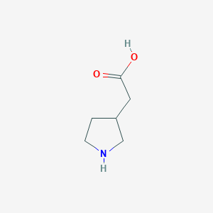 B1231640 3-Pyrrolidineacetic acid CAS No. 89203-64-5