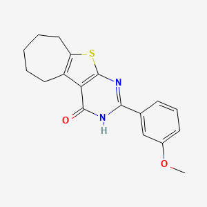 2-(3-Methoxyphenyl)-3,5,6,7,8,9-hexahydrocyclohepta[2,3]thieno[2,4-b]pyrimidin-4-one