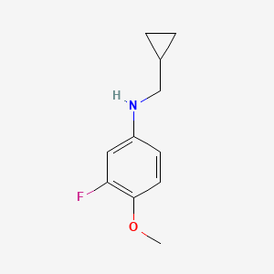 molecular formula C11H14FNO B12316482 N-(cyclopropylmethyl)-3-fluoro-4-methoxyaniline 