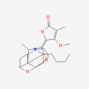 (5E)-5-(9-butyl-4-methyl-2,14-dioxa-10-azapentacyclo[6.5.1.01,5.06,10.09,13]tetradecan-3-ylidene)-4-methoxy-3-methylfuran-2-one
