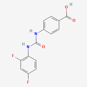 4-[[(2,4-Difluoroanilino)-oxomethyl]amino]benzoic acid