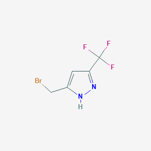 molecular formula C5H4BrF3N2 B12316574 3-(Bromomethyl)-5-(trifluoromethyl)-1H-pyrazole CAS No. 1129412-06-1