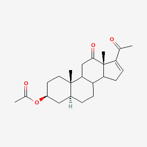 acetic acid [(3S,5S,10S,13S)-17-acetyl-10,13-dimethyl-12-oxo-1,2,3,4,5,6,7,8,9,11,14,15-dodecahydrocyclopenta[a]phenanthren-3-yl] ester