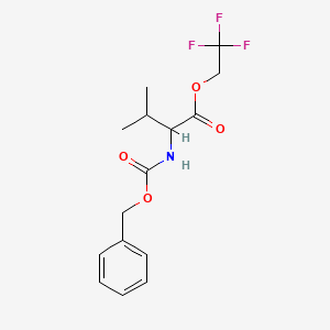 molecular formula C15H18F3NO4 B12316657 N-Cbz-L-valine 2,2,2-Trifluoroethyl Ester 