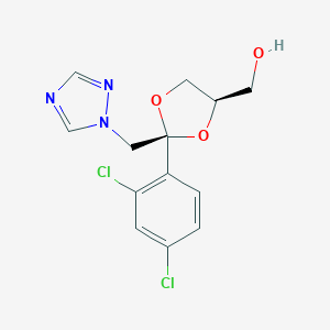 molecular formula C13H13Cl2N3O3 B123167 顺式-2-(2,4-二氯苯基)-2-(1H-1,2,4-三唑-1-基甲基)-1,3-二氧兰-4-甲醇 CAS No. 67914-85-6