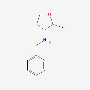 molecular formula C12H17NO B12316716 N-benzyl-2-methyloxolan-3-amine 