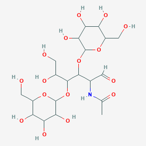 molecular formula C20H35NO16 B12316740 N-[5,6-dihydroxy-1-oxo-3,4-bis[[3,4,5-trihydroxy-6-(hydroxymethyl)oxan-2-yl]oxy]hexan-2-yl]acetamide 