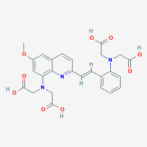 molecular formula C26H25N3O9 B1231691 Quene 1 CAS No. 86277-62-5