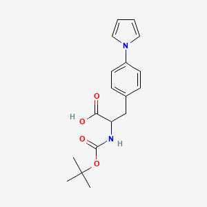molecular formula C18H22N2O4 B12316978 N-(tert.-Butoxycarbonyl)3-[4-(1-pyrrolyl)phenyl]-L-alanine 