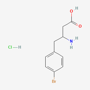 molecular formula C10H13BrClNO2 B12316994 3-Amino-4-(4-bromophenyl)butanoic acid hydrochloride 