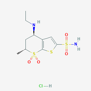 molecular formula C10H17ClN2O4S3 B123170 ent-Dorzolamide hydrochloride CAS No. 122028-36-8