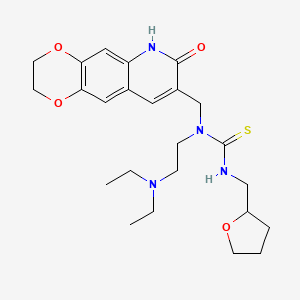 1-[2-(diethylamino)ethyl]-1-[(7-oxo-3,6-dihydro-2H-[1,4]dioxino[2,3-g]quinolin-8-yl)methyl]-3-(2-oxolanylmethyl)thiourea