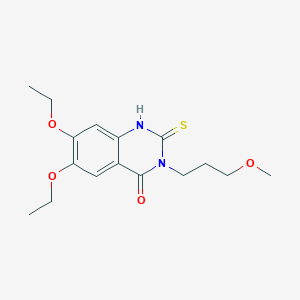 6,7-diethoxy-3-(3-methoxypropyl)-2-sulfanylidene-1H-quinazolin-4-one
