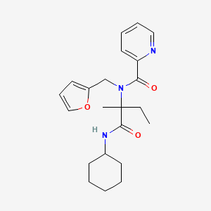 N-[1-(cyclohexylamino)-2-methyl-1-oxobutan-2-yl]-N-(2-furanylmethyl)-2-pyridinecarboxamide