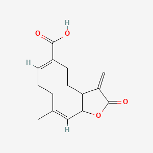 molecular formula C15H18O4 B12317313 Taraxinic acid 