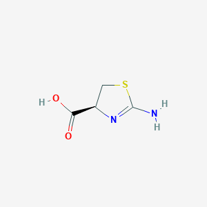 molecular formula C4H6N2O2S B123174 (4S)-2-amino-2-thiazoline-4-carboxylic acid CAS No. 69222-97-5