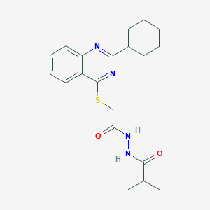 N'-[2-[(2-cyclohexyl-4-quinazolinyl)thio]-1-oxoethyl]-2-methylpropanehydrazide