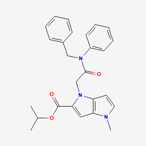 1-methyl-4-[2-oxo-2-(N-(phenylmethyl)anilino)ethyl]-5-pyrrolo[3,2-b]pyrrolecarboxylic acid propan-2-yl ester