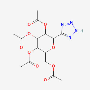 molecular formula C15H20N4O9 B12317550 5'-(2,3,4,6-Tetra-O-acetyl-beta-D-galactopyranosyl) tetrazole 