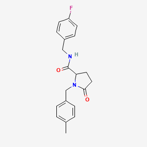 N-[(4-fluorophenyl)methyl]-1-[(4-methylphenyl)methyl]-5-oxo-2-pyrrolidinecarboxamide