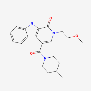 2-(2-Methoxyethyl)-9-methyl-4-[(4-methyl-1-piperidinyl)-oxomethyl]-1-pyrido[3,4-b]indolone