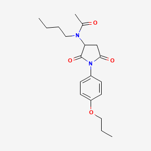 N-butyl-N-[2,5-dioxo-1-(4-propoxyphenyl)-3-pyrrolidinyl]acetamide