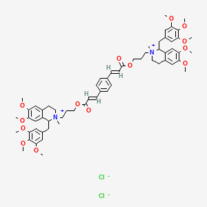 Isoquinolinium, 2,2'-(1,4-phenylenebis((1-oxo-2-propene-3,1-diyl)oxy-3,1-propanediyl))bis(1,2,3,4-tetrahydro-6,7-dimethoxy-2-methyl-1-((3,4,5-trimethoxyphenyl)methyl)-, dichloride