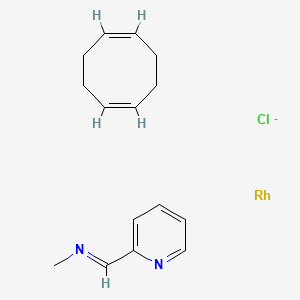 B1231786 Cyclooctadiene-(2-pyridinalmethylimine)rhodamine I CAS No. 98716-29-1