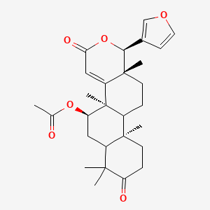 acetic acid [(1R,4bR,5R,10aR,12aR)-1-(3-furanyl)-4b,7,7,10a,12a-pentamethyl-3,8-dioxo-5,6,6a,9,10,10b,11,12-octahydro-1H-naphtho[2,1-f][2]benzopyran-5-yl] ester