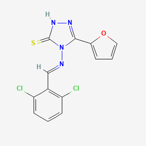 4-((2,6-Dichlorobenzylidene)amino)-5-(2-furyl)-4H-1,2,4-triazole-3-thiol
