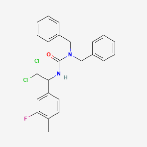 3-[2,2-Dichloro-1-(3-fluoro-4-methylphenyl)ethyl]-1,1-bis(phenylmethyl)urea