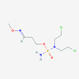 molecular formula C8H18Cl2N3O3P B12318144 Phosphorodiamidic acid, N,N-bis(2-chloroethyl)-, 3-(methoxyimino)propyl ester, (E)- CAS No. 82084-80-8