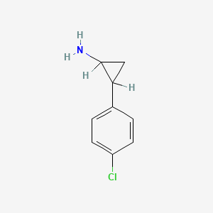molecular formula C9H10ClN B1231815 2-(4-Chlorophenyl)cyclopropan-1-amine CAS No. 61114-41-8