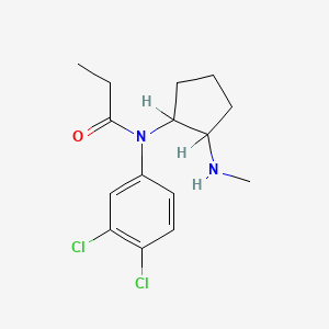 molecular formula C15H20Cl2N2O B1231817 N-(2-Methylaminocyclopentyl)-N-(3,4-dichlorophenyl)propanamide CAS No. 69642-69-9