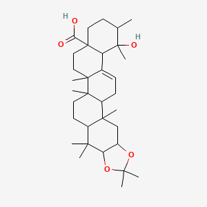 molecular formula C33H52O5 B12318172 2,3-O-Isopropylidenyl euscaphic acid 