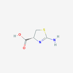 molecular formula C4H6N2O2S B123182 4-Thiazolecarboxylic acid, 2-amino-4,5-dihydro-, (4R)- CAS No. 16899-18-6
