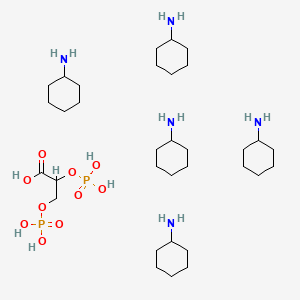 molecular formula C33H73N5O10P2 B12318205 2,3-Diphosphoglyceric acid (pentacyclohexylamine) 