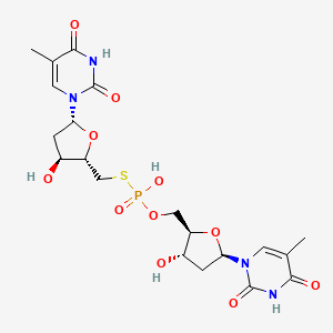 molecular formula C20H27N4O11PS B1231827 Thymidylyl(3'-5')-5'-thio-5'-deoxythymidine CAS No. 35931-57-8