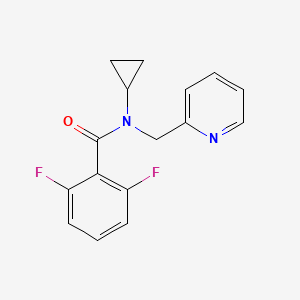 molecular formula C16H14F2N2O B1231840 N-cyclopropyl-2,6-difluoro-N-(2-pyridinylmethyl)benzamide 