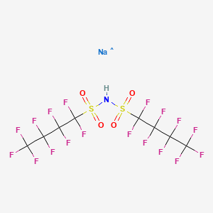 molecular formula C8HF18NNaO4S2 B12318418 1-Butanesulfonamide,1,1,2,2,3,3,4,4,4-nonafluoro-N-[(nonafluorobutyl)sulfonyl]-, sodium salt 