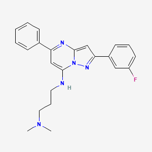 N-[2-(3-fluorophenyl)-5-phenyl-7-pyrazolo[1,5-a]pyrimidinyl]-N',N'-dimethylpropane-1,3-diamine