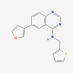 molecular formula C17H13N3OS B1231843 6-(3-furanyl)-N-(thiophen-2-ylmethyl)-4-quinazolinamine 