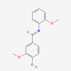 molecular formula C15H15NO3 B12318598 2-methoxy-4-{(Z)-[(2-methoxyphenyl)imino]methyl}phenol hydrochloride 