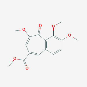 molecular formula C16H16O6 B1231862 3,4,6-Trimethoxy-5-oxo-8-benzo[7]annulenecarboxylic acid methyl ester 