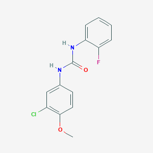 molecular formula C14H12ClFN2O2 B1231868 1-(3-Chloro-4-methoxyphenyl)-3-(2-fluorophenyl)urea 