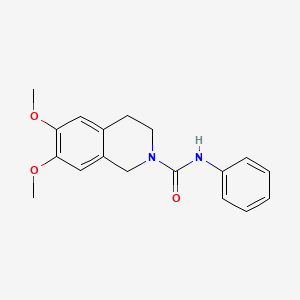 molecular formula C18H20N2O3 B1231869 6,7-dimethoxy-N-phenyl-3,4-dihydro-1H-isoquinoline-2-carboxamide 
