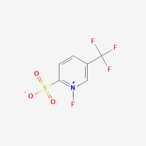molecular formula C6H3F4NO3S B123187 1-Fluoro-5-(trifluoromethyl)pyridin-1-ium-2-sulfonate CAS No. 147541-08-0